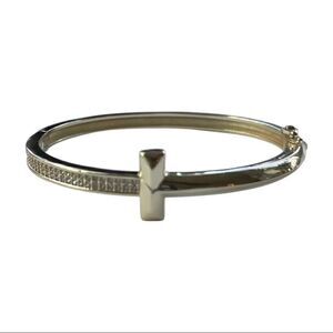 Wide Diamond Hinged Bangle • NWT